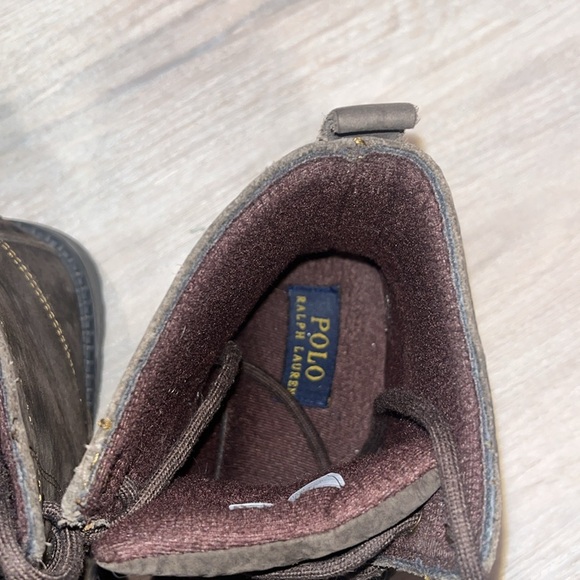 Polo Ralph Lauren Ranger Hi II USA flag Sweater Bear boots boys Youth LEON - Picture 9 of 15